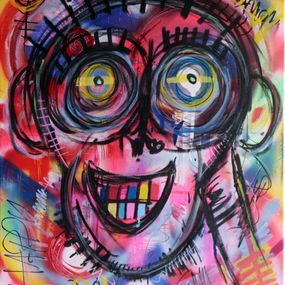 Peinture, Skull monkey happy, PyB