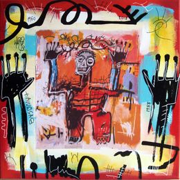 Painting, Black enchained Basquiat, PyB