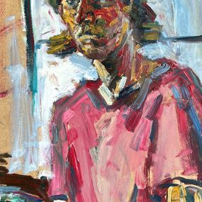 Pintura, Self Portrait While Painting, Nazar Ivanyuk