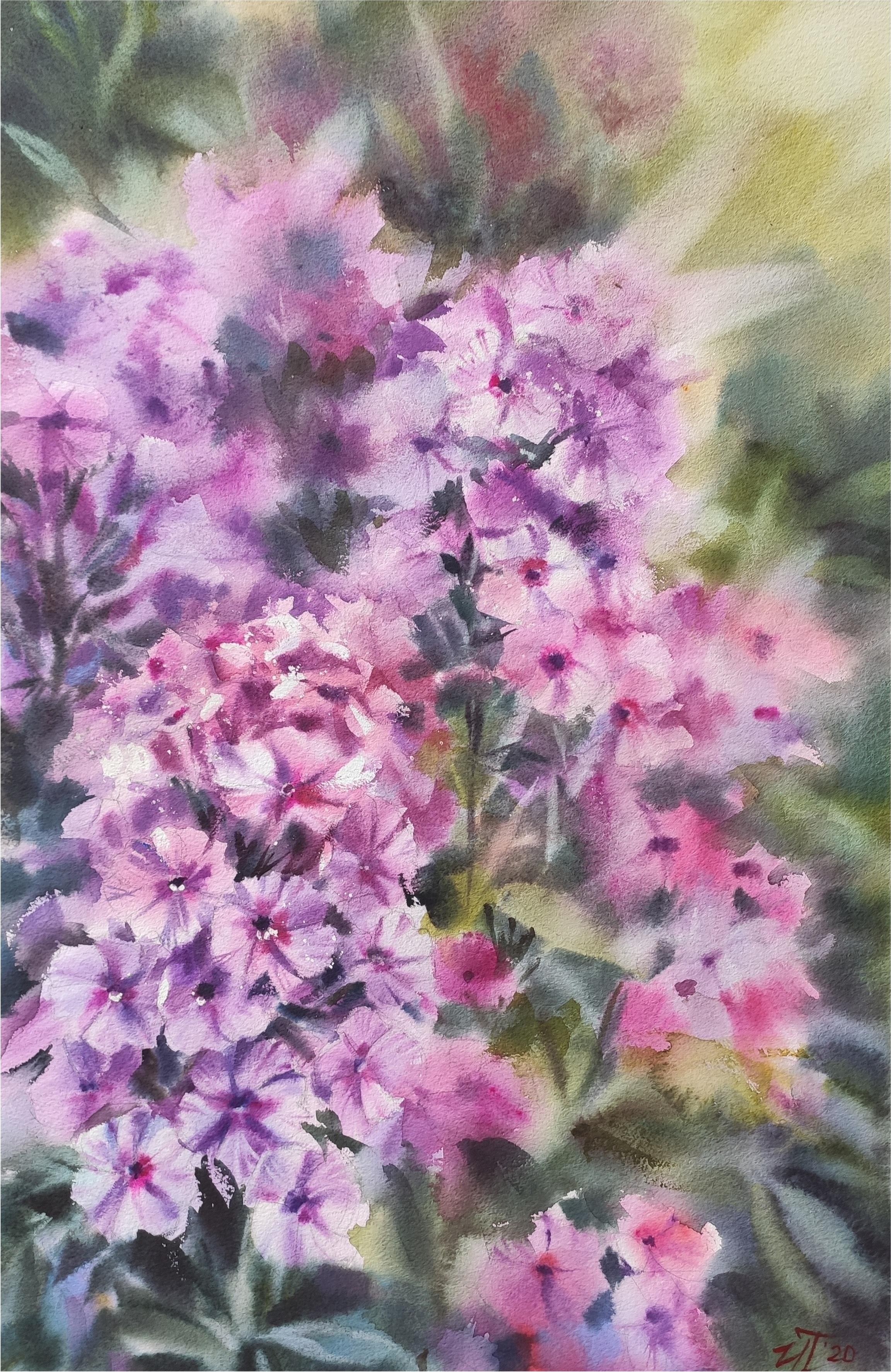 Irina Pronina, August Watercolor painting Summer flowers Irina Pronina, August Watercolor painting Summer flowers