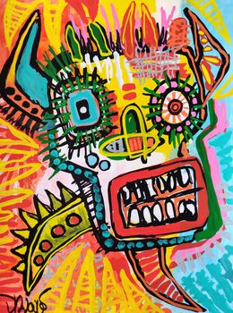 Painting, Urban monster (a tribute to Basquiat), Dr. Love