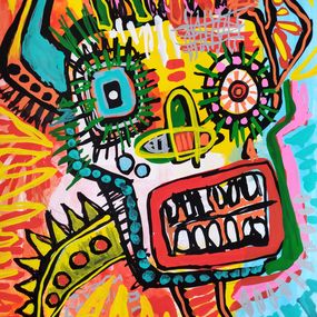 Gemälde, Urban monster (a tribute to Basquiat), Dr. Love