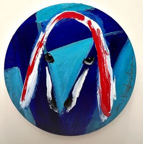 Gemälde, Blue Sheep, Menashe Kadishman