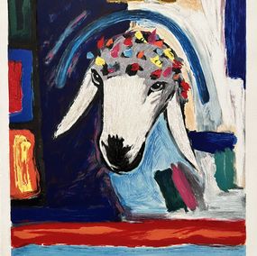 Print, Colorful Sheep, Menashe Kadishman