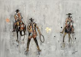 Painting, Texas cowboy, Jenny Berglund Wiberg