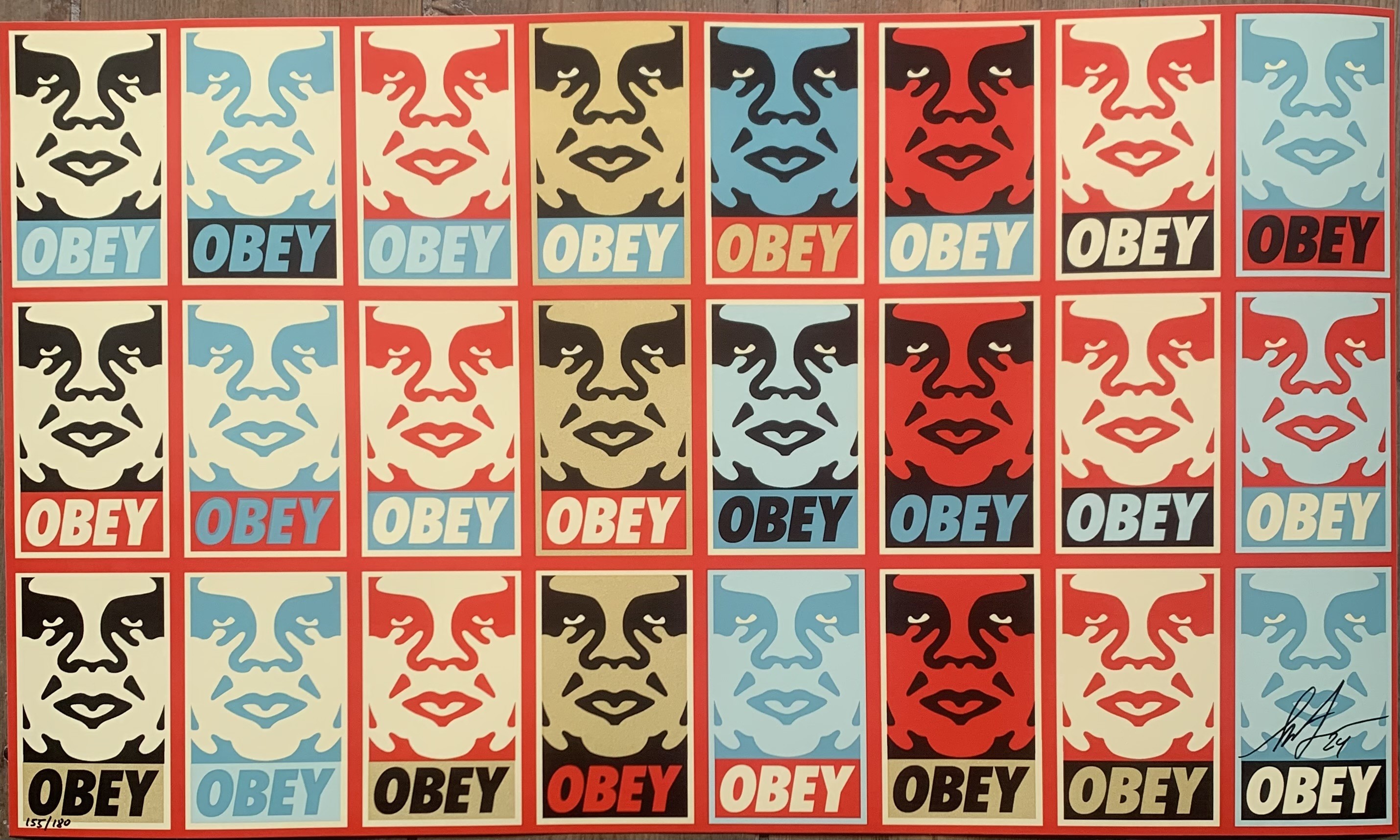Shepard Fairey (Obey), Icon stickers (repetition with variation) Shepard Fairey (Obey), Icon stickers (repetition with variation)