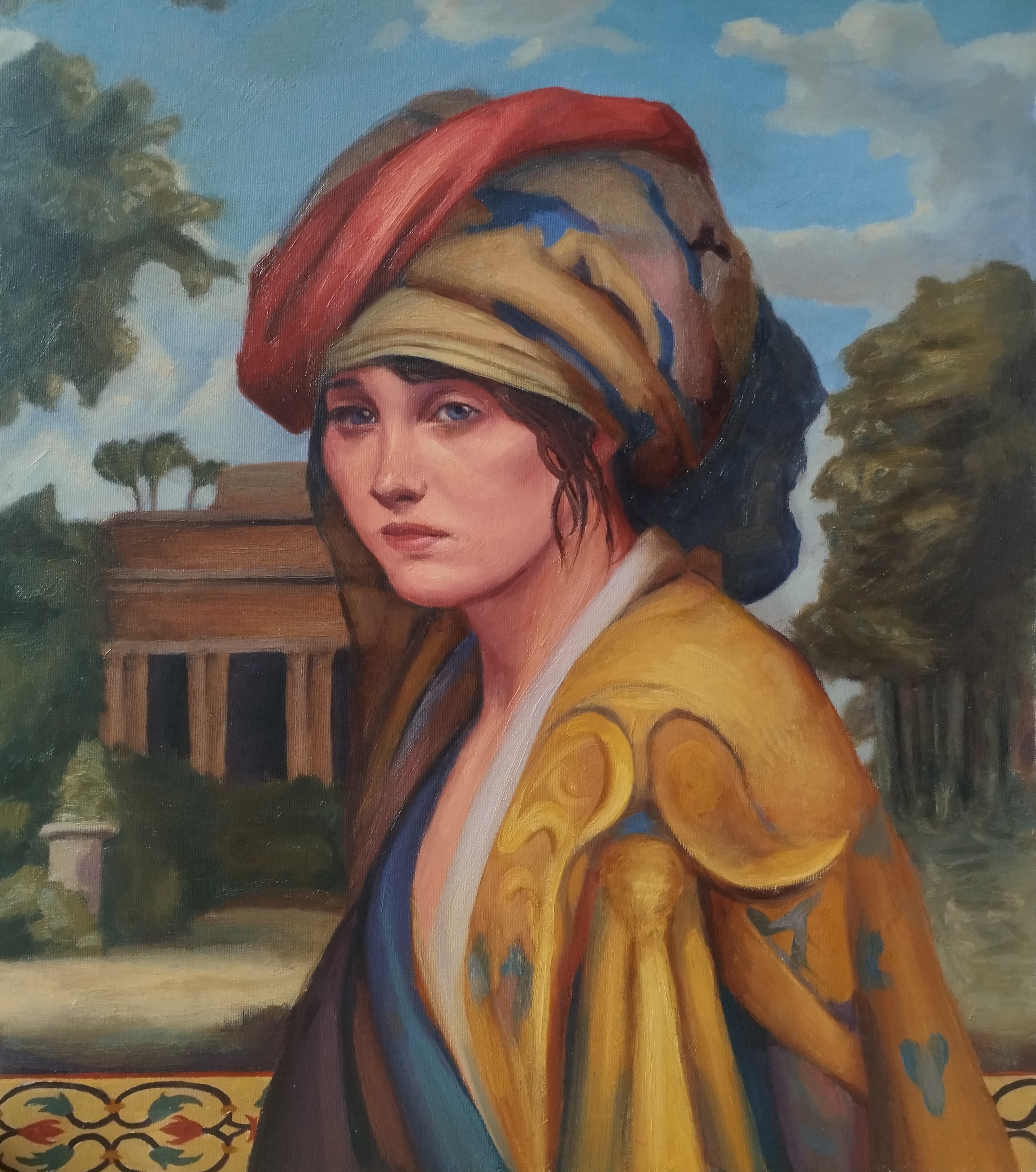 Plamen Ovcharov, A girl with a turban Plamen Ovcharov, A girl with a turban