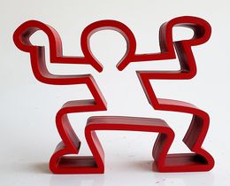 Sculpture, Mini boy Haring rouge, SpyDDy