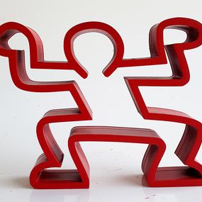 Sculpture, Mini boy Haring rouge, SpyDDy