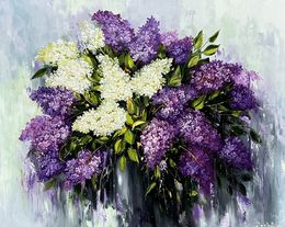 Painting, Lush Lilac Bouquet, Marieta Martirosyan