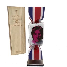 Sculpture, Luxury Art Toffee - Andy Warhol x John Lennon (incl wooden box), Ad Van Hassel