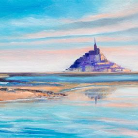 Gemälde, Le Mont Saint Michel - Paysage de Normandie, Véronique Saudez