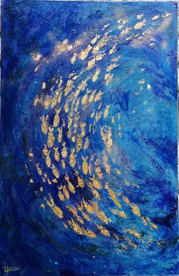 Peinture, Bleu d'âme, Adélaïde Leferme