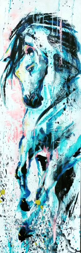 Painting, Blue, Marielle Ritlewski