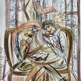 Fine Art Drawings, At The Window Of Love, Kirill Postovit