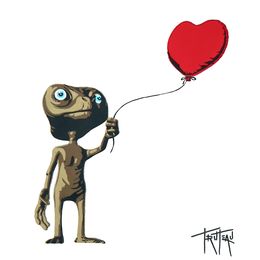 Peinture, The Alien With the Red Balloon, Truteau