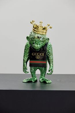 Sculpture, Crowned Monkey Green, Diederik Van Apple