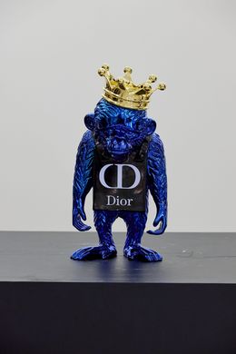 Sculpture, Crowned Monkey Blue, Diederik Van Apple