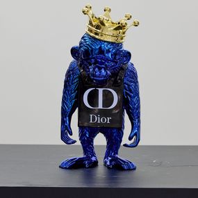 Escultura, Crowned Monkey Blue, Diederik Van Apple