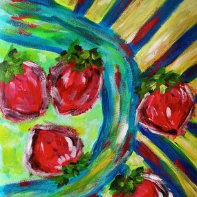 Fine Art Drawings, Sweet strawberries, Natalya Mougenot