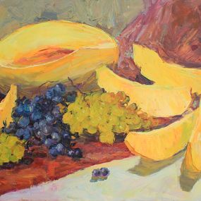 Gemälde, Still life with melon, Serhii Cherniakovskyi