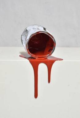 Sculpture, Le vieux pot de peinture rouge - 368, Yannick Bouillault