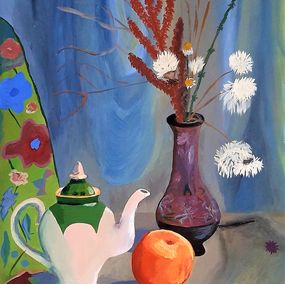 Painting, Still life with peach, Kat Zhivetin