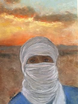 Gemälde, Sunset in the desert, Midori Luck
