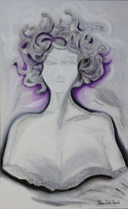 Painting, Purple Medusa, Yahaira Cohinta Vannucchi