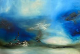 Gemälde, Allegory in Blue, Julia Swaby