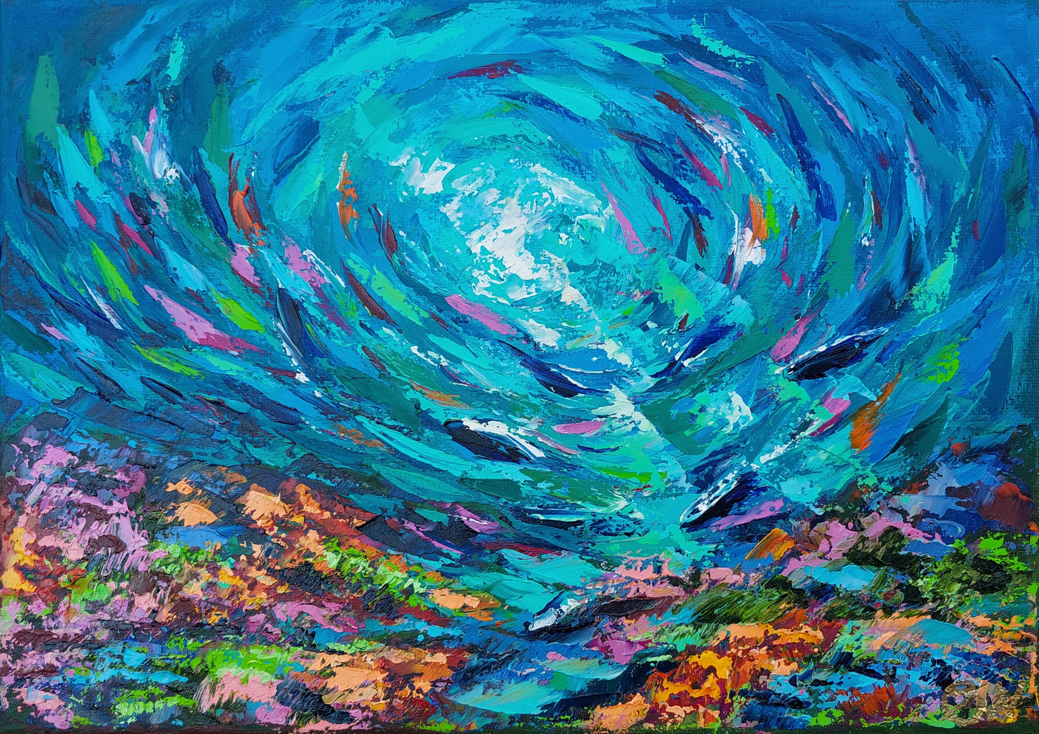 Olga Nikitina, Coral Reef Abstract Fish Olga Nikitina, Coral Reef Abstract Fish