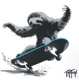 Painting, Freestyle Sloth (Grey ), Truteau