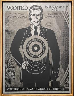 Print, Wall Street Public Enemy, Shepard Fairey (Obey)