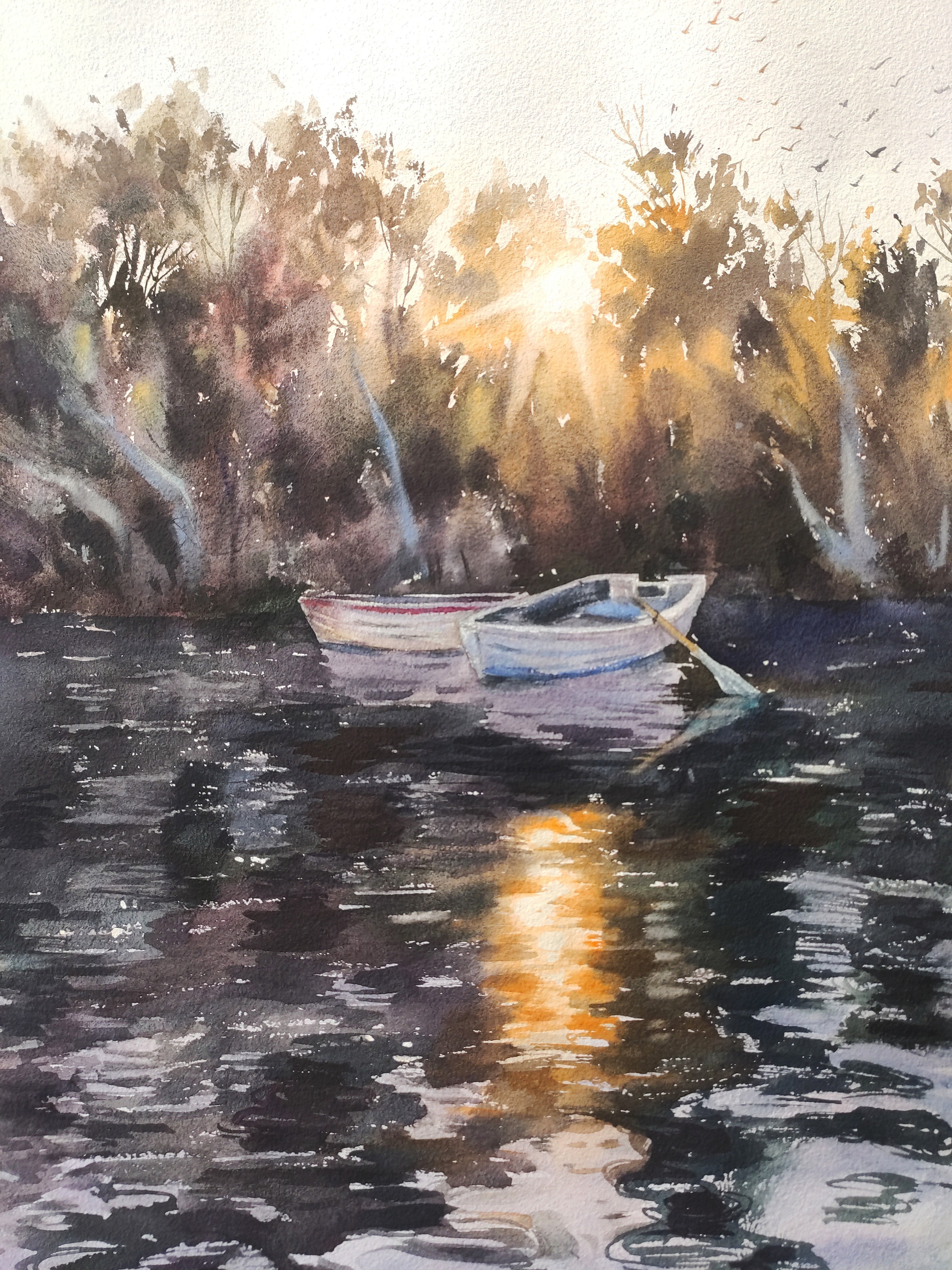 Irina Pronina, In silence Watercolor painting Irina Pronina, In silence Watercolor painting