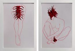 Gemälde, XIV and XV Diptych. From The Red Series, Megha Joshi