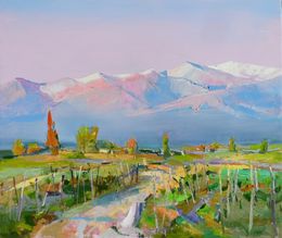 Gemälde, Vineyards in the mountains, Yehor Dulin