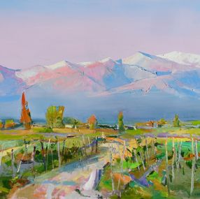 Peinture, Vineyards in the mountains, Yehor Dulin