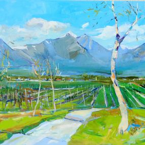 Gemälde, Vineyards in the mountains. Corfino, Yehor Dulin