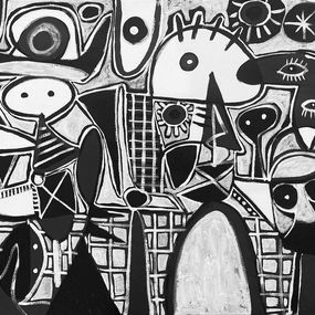 Pintura, Composición en blanco y negro, Enrique Pichardo