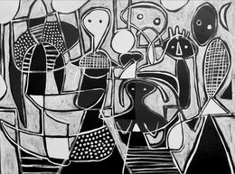 Pintura, Composición en blanco y negro, Enrique Pichardo