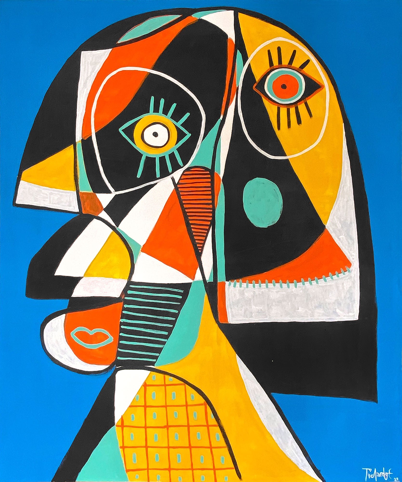 Enrique Pichardo, Retrato en fondo azul Enrique Pichardo, Retrato en fondo azul