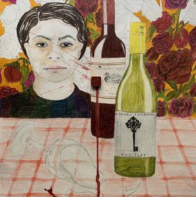 Fine Art Drawings, When the glass is broken/What is good wine?, Megha Joshi