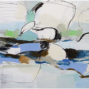 Gemälde, Fels und Fluss (Strömung), Andreas Durrer
