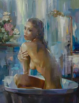 Painting, Morning relaxation, Vasyl Khodakivskyi