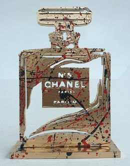 Sculpture, N°5 gold Chanel, Spaco
