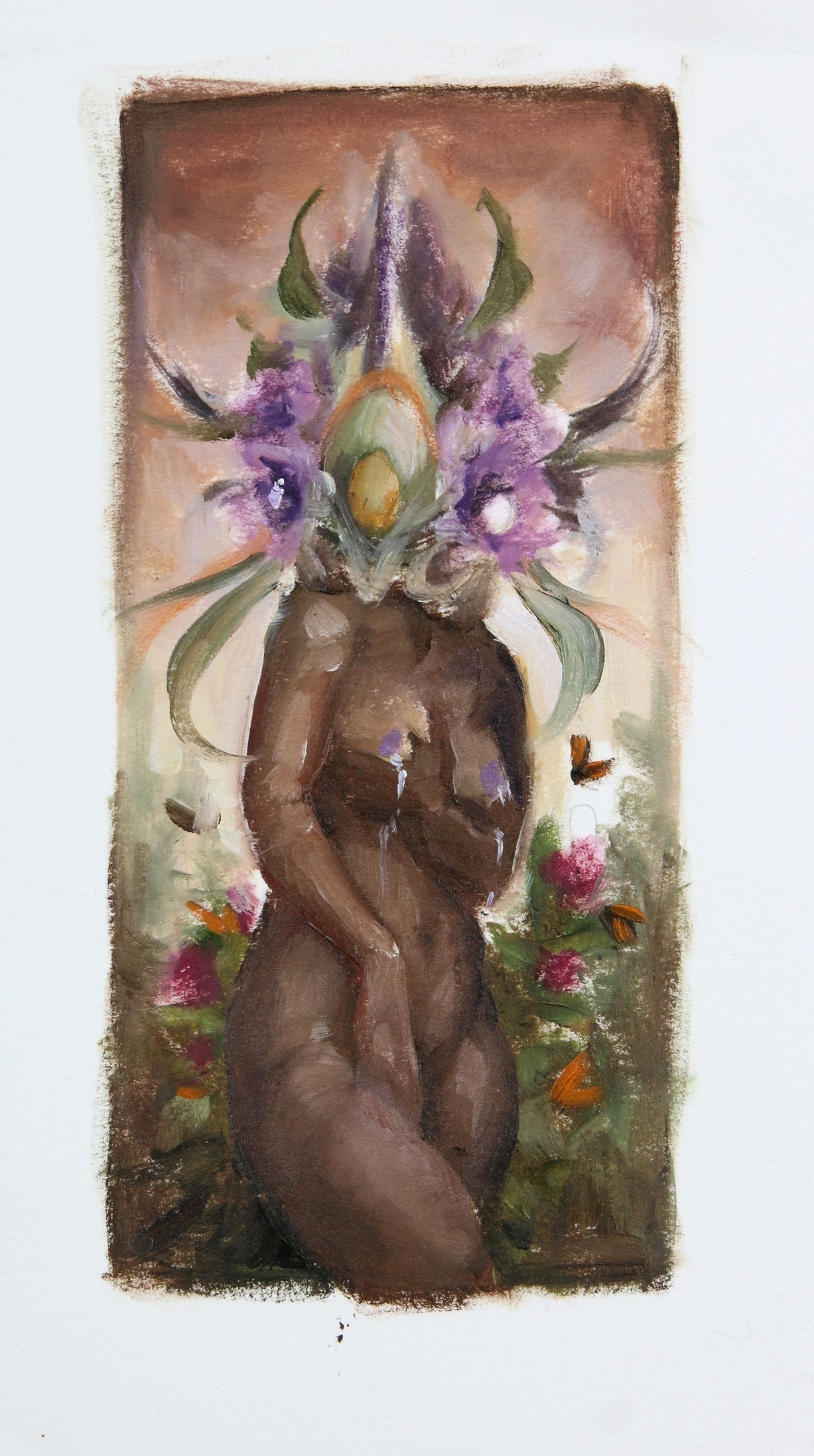 Hannah Yata, Monarch And The Milkweed (Study) Hannah Yata, Monarch And The Milkweed (Study)