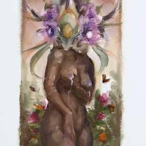 Painting, Monarch And The Milkweed (Study), Hannah Yata