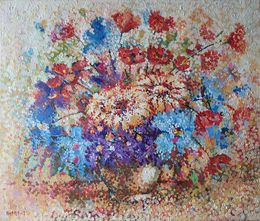 Gemälde, Bouquet of flowers, Rakhmet Redzhepov (Ramzi)