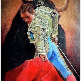 Gemälde, Vicious Black end Bull Symbol, Rakhmet Redzhepov (Ramzi)