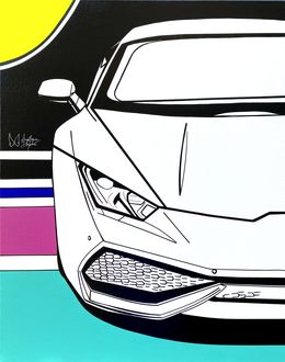Gemälde, Cache-cache Lamborghini, Angélique Dufossé